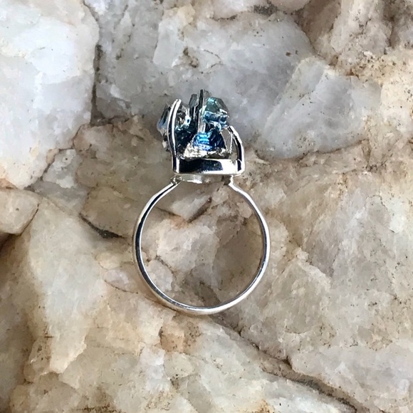 BISMUTH CRYSTAL 925 sterling silver ring size 7 - Picture 4 of 10